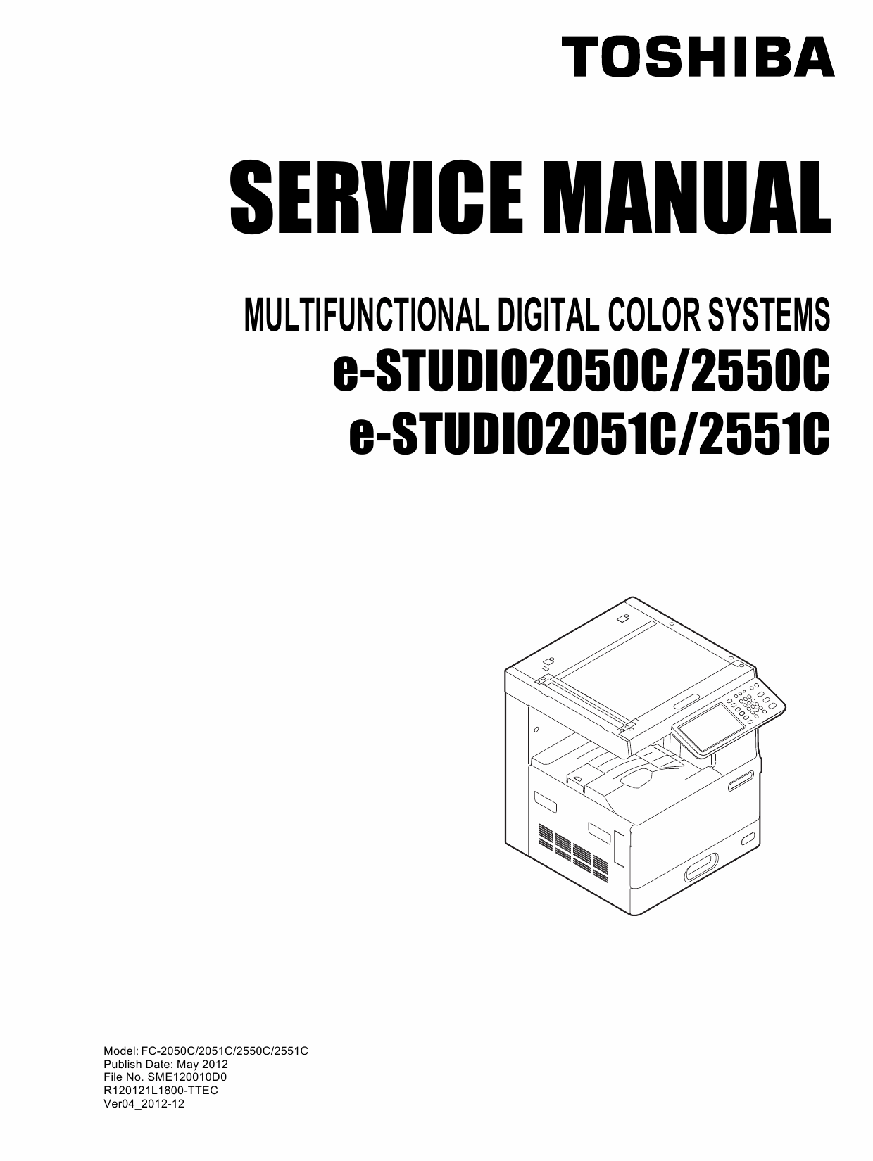 TOSHIBA e-STUDIO 2050c 2051c 2550c 2551c Service Manual-1